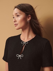 Black Boucle Bow Dress - Image 4 of 7