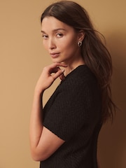 Black Boucle Bow Dress - Image 5 of 7