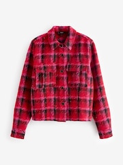 Pink/Red Boucle Shacket - Image 9 of 10