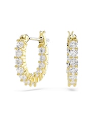 Swarovski Gold Tone Matrix Vittore Hoop Earrings - Image 1 of 4