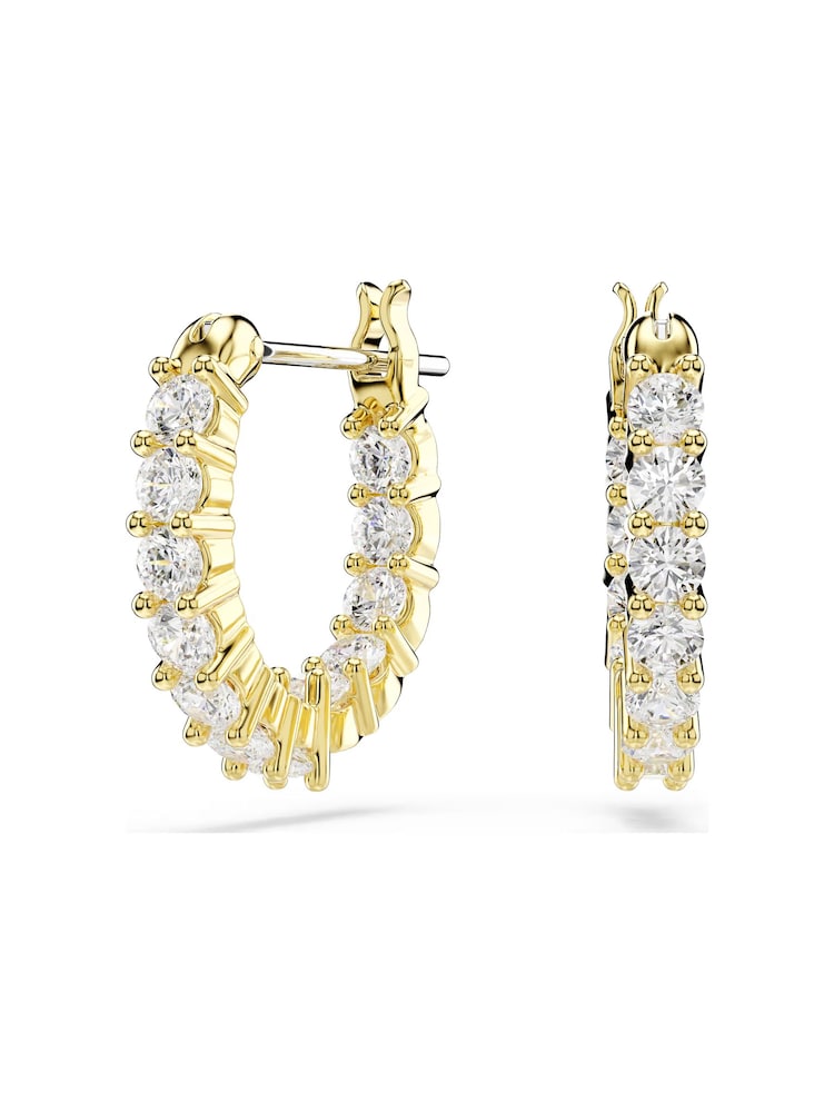 Swarovski Gold Tone Matrix Vittore Hoop Earrings - Image 1 of 4 Swarovski Gold Tone Matrix Vittore Hoop Earrings - Image 1 of 4