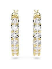Swarovski Gold Tone Matrix Vittore Hoop Earrings - Image 3 of 4