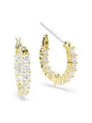 Swarovski Gold Tone Matrix Vittore Hoop Earrings - Image 4 of 4
