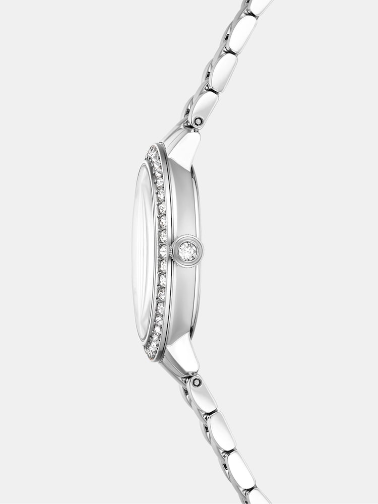 Swarovski Silver Tone Matrix 3-Link Watch - Image 6 of 6 Swarovski Silver Tone Matrix 3-Link Watch - Image 6 of 6