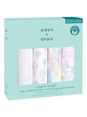 aden + anais Pink Cotton Muslin Blankets 4 Pack - Image 2 of 4