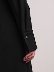 Black Ponte Jersey Long Sleeve Midi Dress - Image 5 of 7