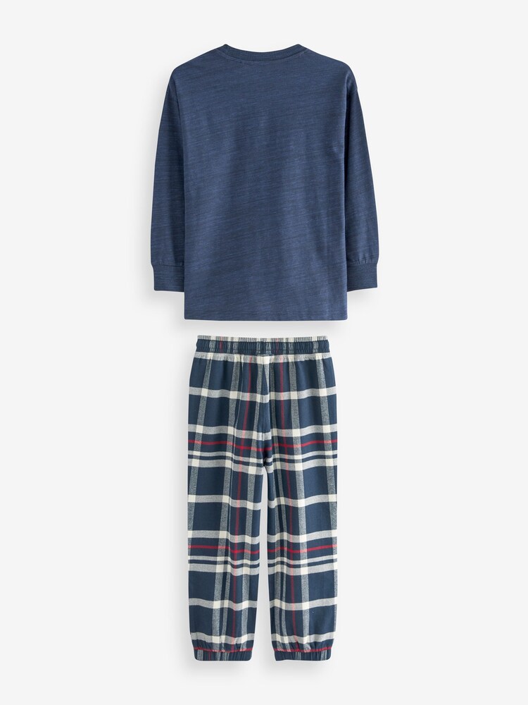 Blue Check Bottom Pyjamas (3-16yrs) - Image 2 of 4