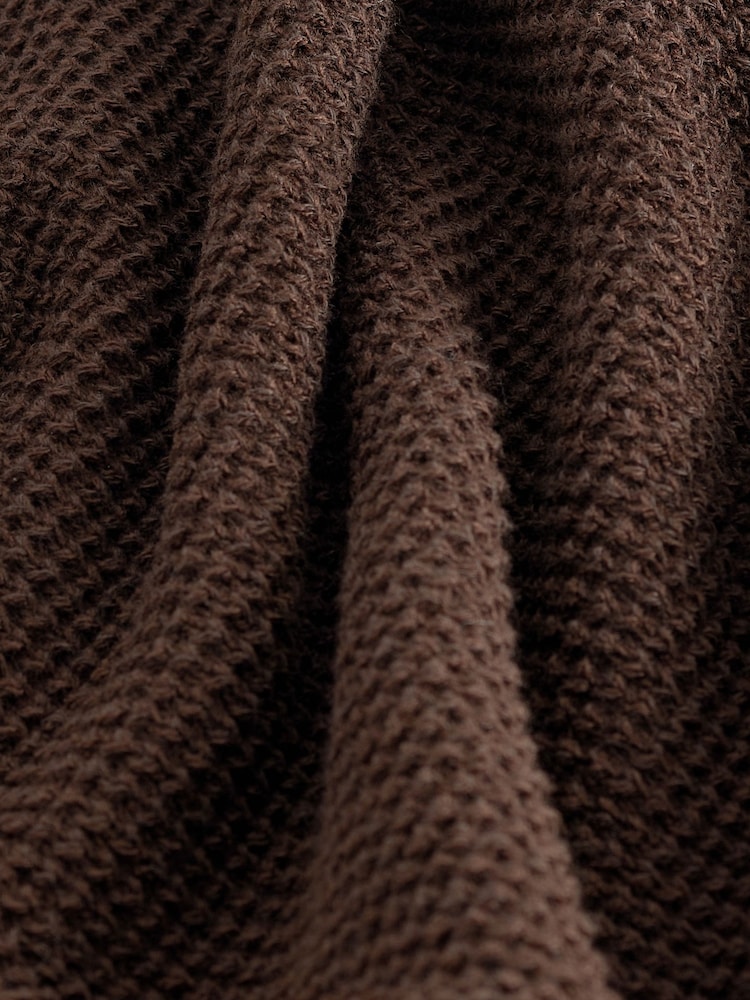 بني - كنزة حبك منسوجة عادية - صورة 7 من 7 بني - كنزة حبك منسوجة عادية - صورة 7 من 7