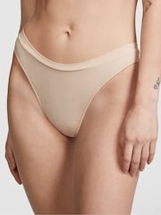 Victoria's Secret PINK Nude Marzipan Thong Knickers - Image 1 of 3