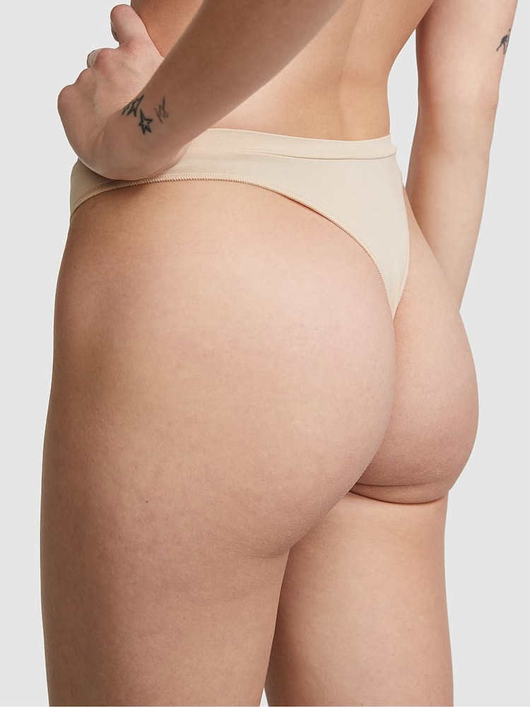 Victoria's Secret PINK Nude Marzipan Thong Knickers - Image 2 of 3