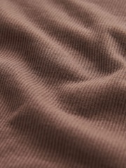 Chocolate Brown Ribbed Roll Neck Long Sleeve Mini Dress - Image 6 of 6