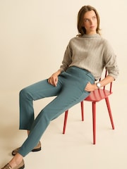 Blue Tailored Elastic Back Straight Leg Trousers - Image 1 of 1