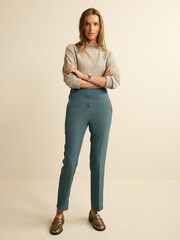 Blau - Hose in Straight Fit mit Gummizug hinten - Bild 2 von 7