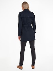 Темно-синий - Tommy Hilfiger Heritage Однобортный тренч из хлопка 100% - Image 4 of 6