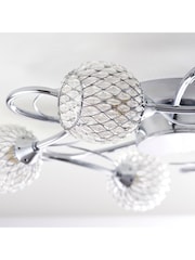 Gallery Home Chrome 5 Light Flush Edmonton Flush Ceiling Light - Image 7 of 7