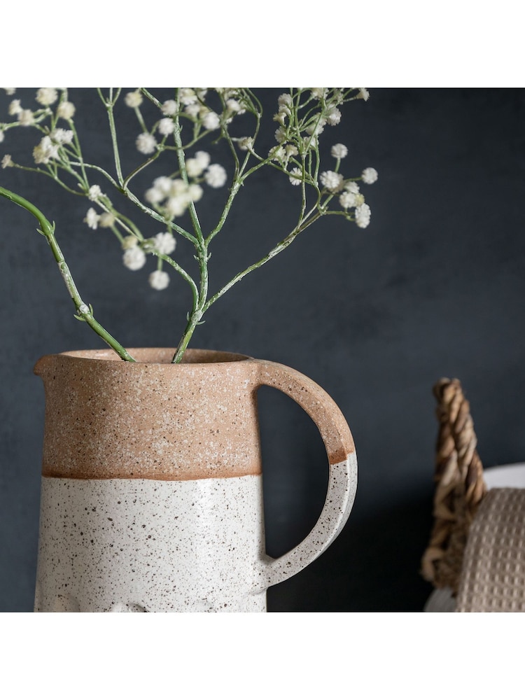 Gallery Home White Fairfax Pitcher Textured Vase - Image 2 of 9