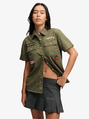 Superdry Green Short Sleeve Scout Shirt - Image 1 of 6