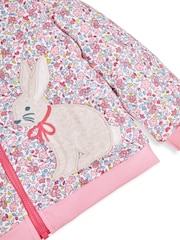 JoJo Maman Bébé Berry Floral Bunny Cosy Hoodie - Image 4 of 4