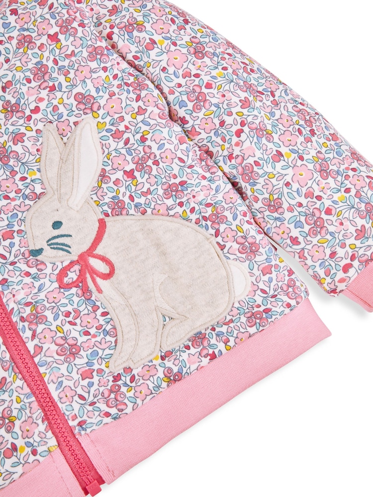 JoJo Maman Bébé Berry Floral Bunny Cosy Hoodie - Image 4 of 4
