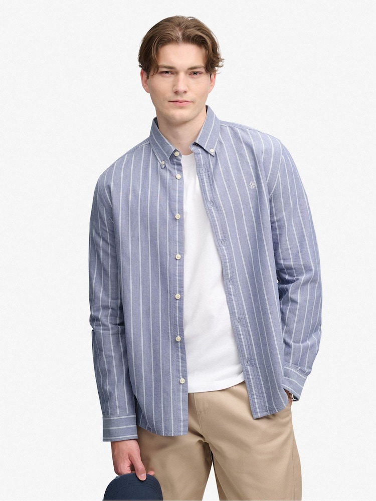 Gris claro - Camisa de manga larga Oxford preppy de Superdry - Imagen 1 de 7 Gris claro - Camisa de manga larga Oxford preppy de Superdry - Imagen 1 de 7
