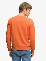 Superdry Orange Outdoor Stripe Logo Relaxed Sweatshirt - Image 2 of 6