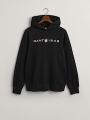 GANT Black Printed Graphic Hoodie - Image 4 of 5