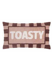 Furn Pink Chocolate Toasty Boucle Fibre Filled Cushion - Image 2 of 4