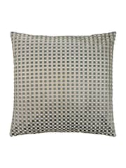 Furn Mineral Checkered Velvet Fibre Filled Cushion - Image 3 of 4