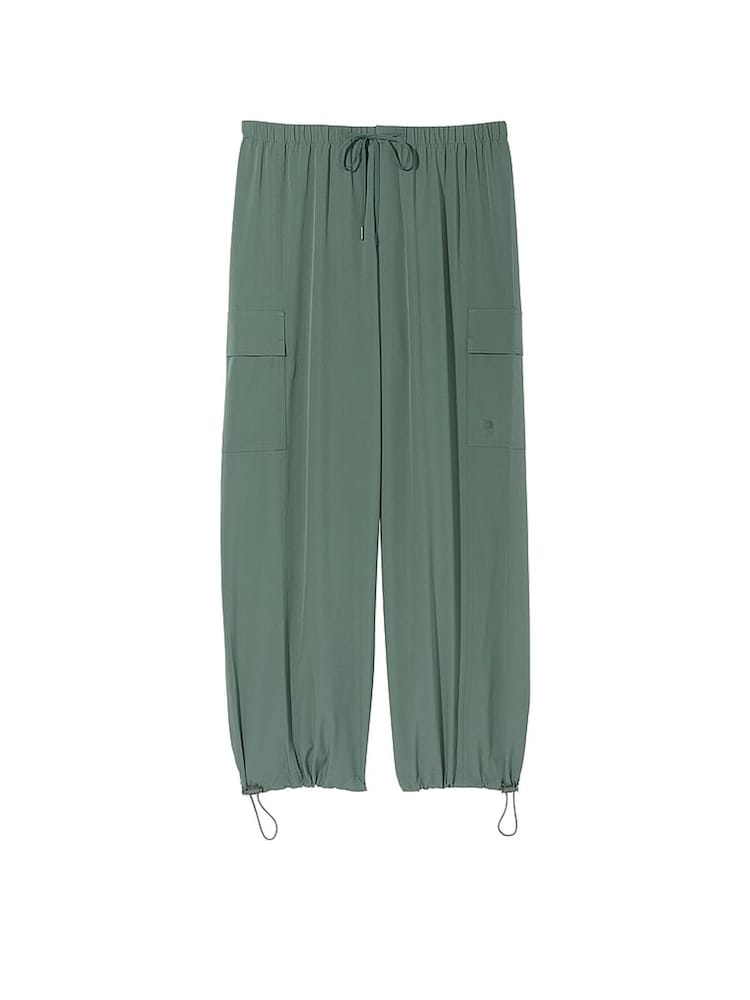 Victoria's Secret PINK Fresh Forest Green Parachute Cargo Trousers - Image 3 of 3