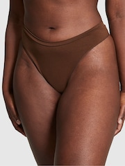 Victoria's Secret PINK Ganache Nude Seamless High Leg Thong Knickers - Image 1 of 3
