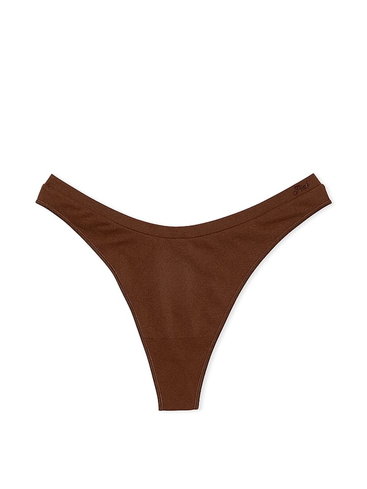 Victoria's Secret PINK Ganache Nude Seamless High Leg Thong Knickers - Image 3 of 3