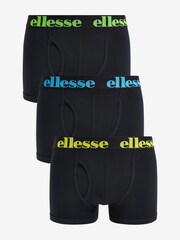 حزمة من 3 بوكسرات أسود متعددة الألوان رجالي من Ellesse - صورة 1 من 4