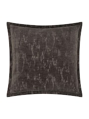 Paoletti Charcoal Aurelio Chenille Jacquard Fibre Filled Cushion - Image 2 of 3