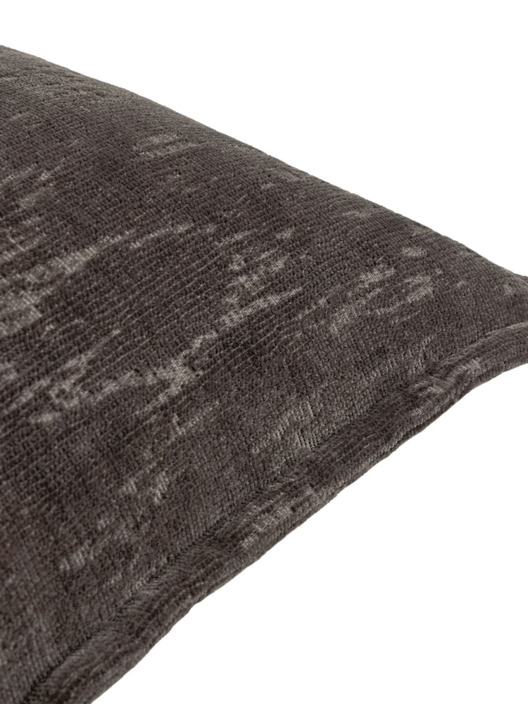 Paoletti Charcoal Aurelio Chenille Jacquard Fibre Filled Cushion - Image 3 of 3 Paoletti Charcoal Aurelio Chenille Jacquard Fibre Filled Cushion - Image 3 of 3