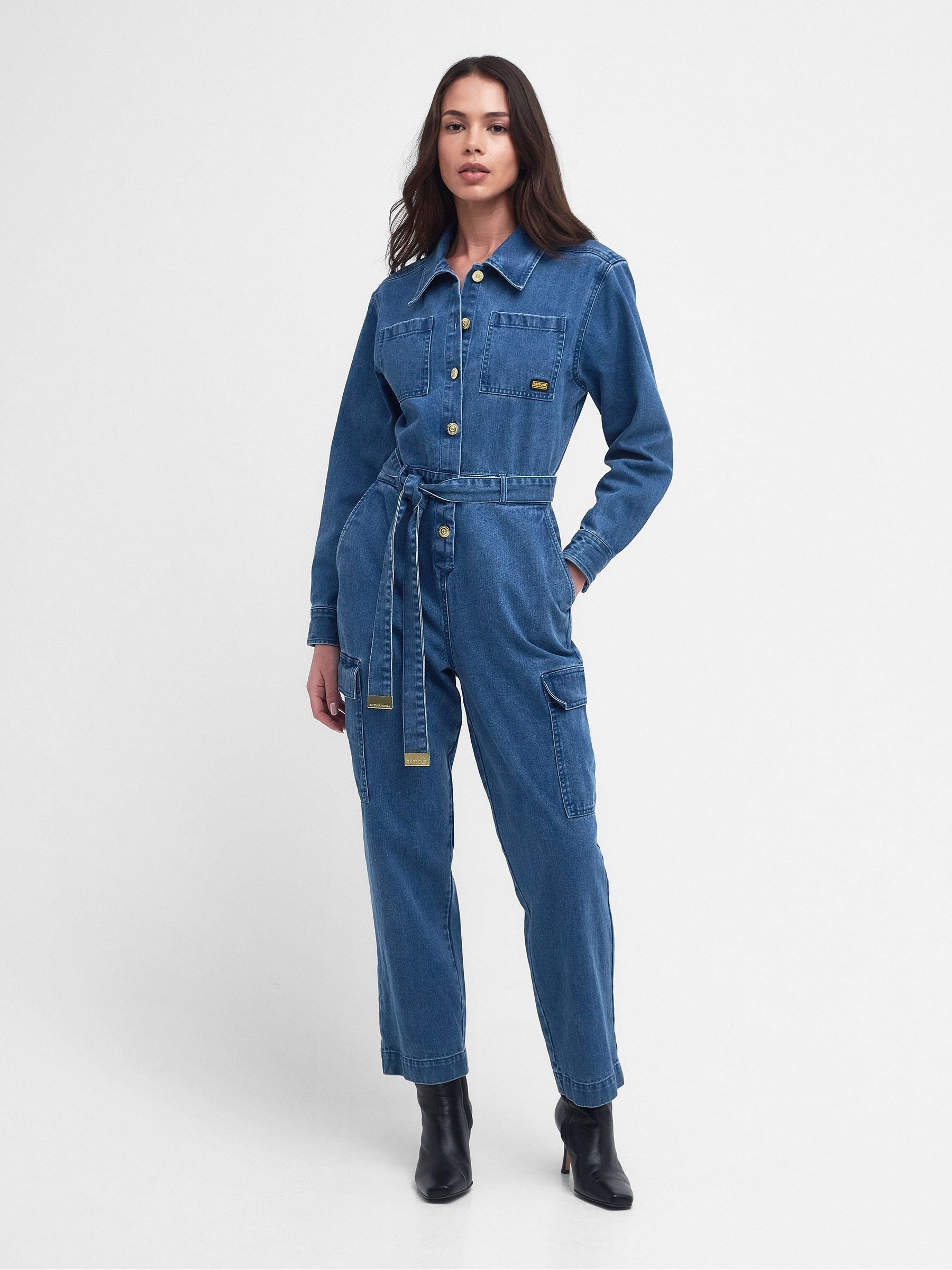 Buy Barbour International Blue Mid Wash Hamilton Denim Jumpsuit from Next Ireland