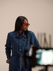 Barbour® International Blue Mid Wash Hamilton Denim Jumpsuit - Image 14 of 17
