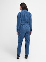Barbour® International Blue Mid Wash Hamilton Denim Jumpsuit - Image 3 of 17