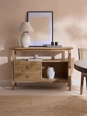 Natural Hector Mango Wood Console Table - Image 2 of 9
