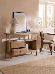 Natural Hector Mango Wood Console Table - Image 3 of 9