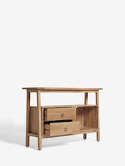 Natural Hector Mango Wood Console Table - Image 5 of 9