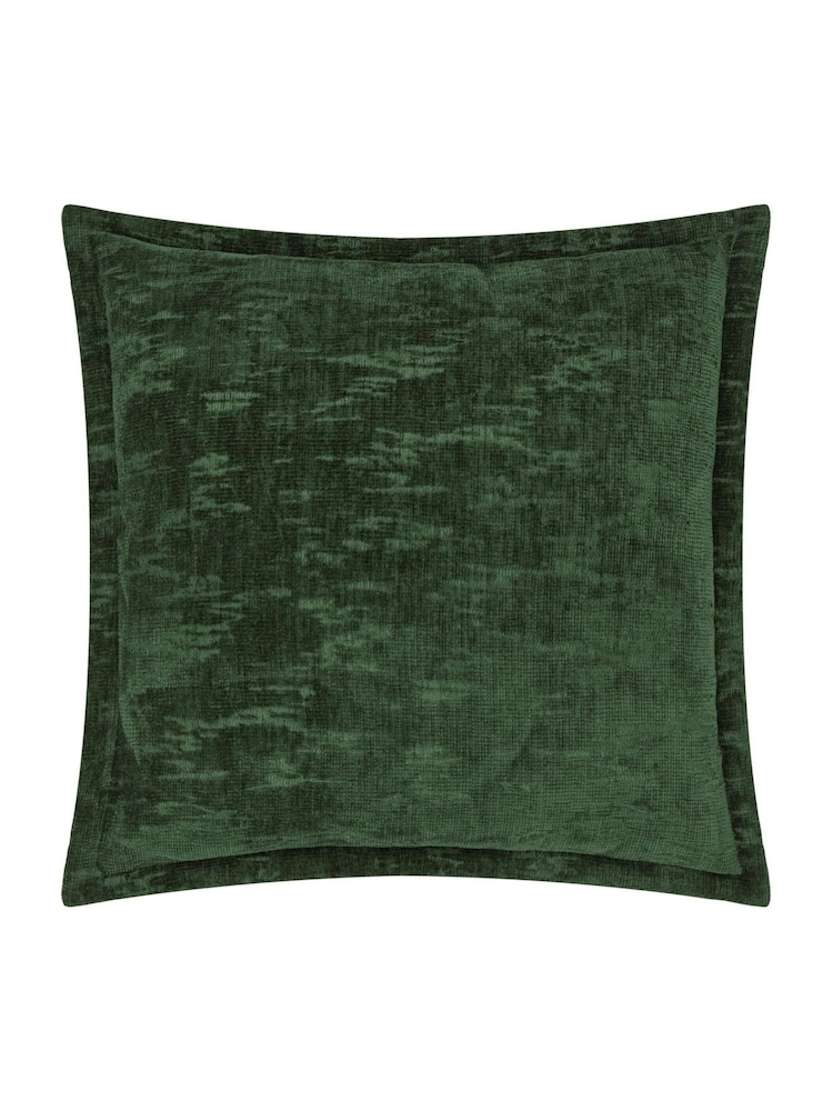 Paoletti Emerald Aurelio Chenille Jacquard Fibre Filled Cushion - Image 2 of 3 Paoletti Emerald Aurelio Chenille Jacquard Fibre Filled Cushion - Image 2 of 3