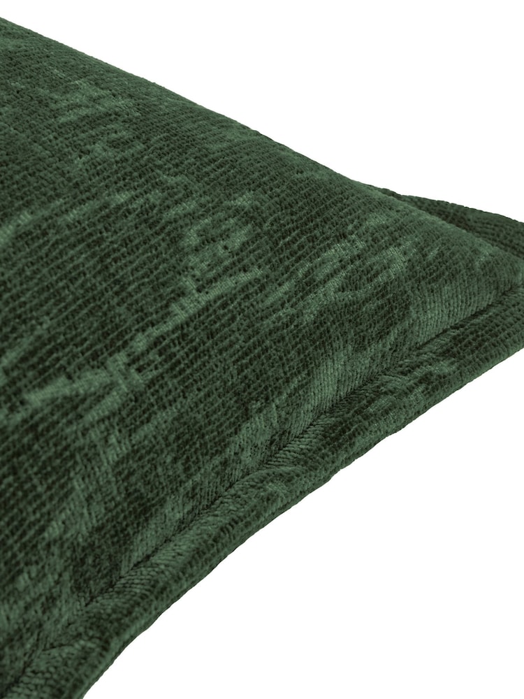 Paoletti Emerald Aurelio Chenille Jacquard Fibre Filled Cushion - Image 3 of 3 Paoletti Emerald Aurelio Chenille Jacquard Fibre Filled Cushion - Image 3 of 3