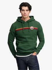 Superdry Green Outdoors Stripe Logo Hoodie - Image 1 of 4