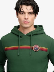 Superdry Green Outdoors Stripe Logo Hoodie - Image 4 of 4