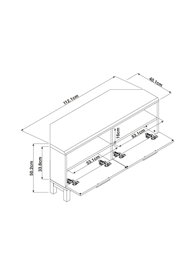 Dark Bronx Up to 46 inch Corner Oak Effect TV Unit - Image 11 of 11