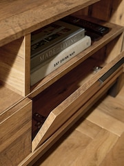 Dark Bronx Up to 46 inch Corner Oak Effect TV Unit - Image 4 of 11