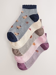Autumn Hamish The Highland Cow Trainer Socks 5 Pack - Image 1 of 8