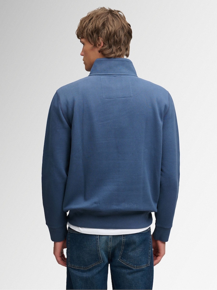 Superdry Blue Vintage Athletic Half Zip Sweatshirt - Image 2 of 7 Superdry Blue Vintage Athletic Half Zip Sweatshirt - Image 2 of 7