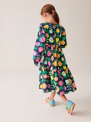Little Bird by Jools Oliver Navy Long Sleeve Floral Dress - Image 3 of 9