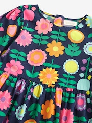 Little Bird by Jools Oliver Navy Long Sleeve Floral Dress - Image 8 of 9